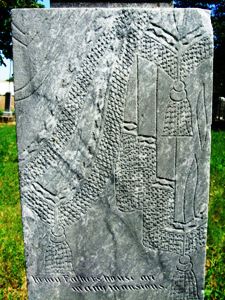 Saar Pioneer draped stone2 Saar Pioneer Cemetery