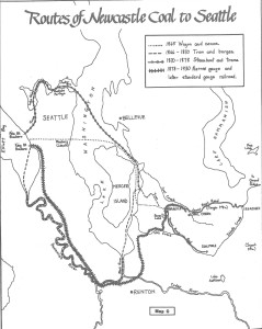 Routes of newcastle coal to seattle map scan